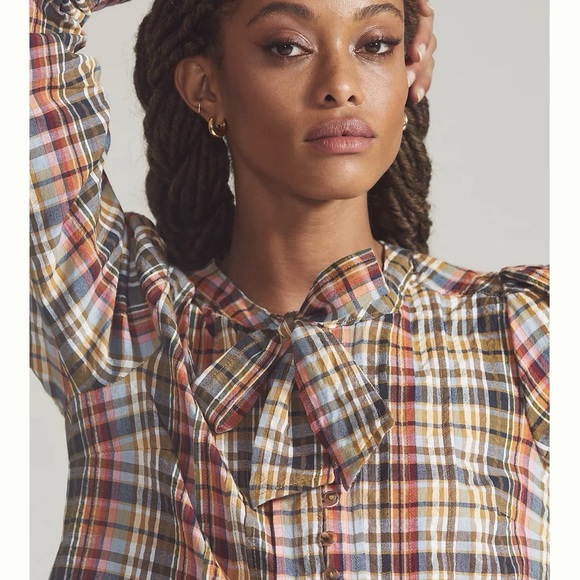 Pilcro Tops - Anthropologie Pilcro Blusa Plaid ButtonDown Shirt Small‎ Sold Out
